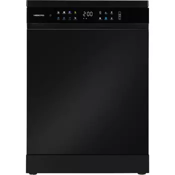 Посудомоечная машина HIBERG F68 1530 LB, класс А+++, 15 комплектов, 8 режимов, чёрная