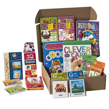Посылка. Большой комплект IQ-игр для изучения английского языка. Уровень 2