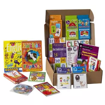 Посылка. Большой комплект IQ-игр для изучения английского языка. Уровень 4