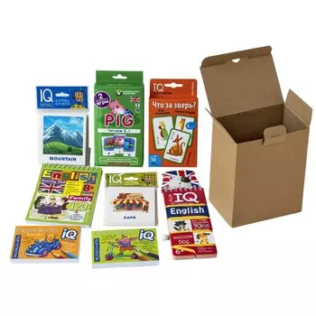 Посылка. Мини-комплект IQ-игр для изучения английского языка. Уровень 2