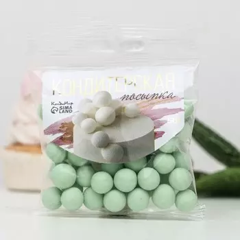 Посыпка кондитерская в цветной глазури "Изумруд", 12-13 мм, 50 г