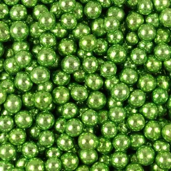 Посыпки "Шарики ЗЕЛЕНЫЕ ХРОМ"6мм , 100г