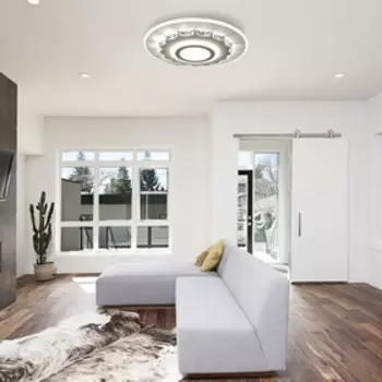 Потолочный светильник, 116Вт, LED, 47x47x5 см, цвет белый