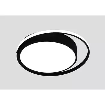 Потолочный светильник, 132Вт, 46x46x8 см, цвет черный