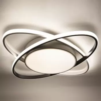 Потолочный светильник, 144Вт, 57x57x7 см, цвет белый, чёрный