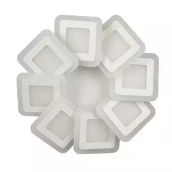 Потолочный светильник, 187Вт, LED, 45x45x9,5 см, цвет белый