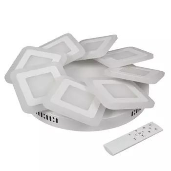 Потолочный светильник, 187Вт, LED, 45x45x9,5 см, цвет белый