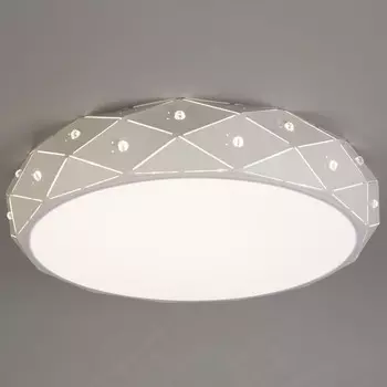 Потолочный светильник, 56Вт, 55x55x11 см, цвет белый