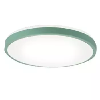 Потолочный светильник, 60Вт, LED, 49,5x49,5x4 см, цвет зеленый