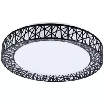 Потолочный светильник, 72Вт, LED, 50x50x8 см, цвет чёрный