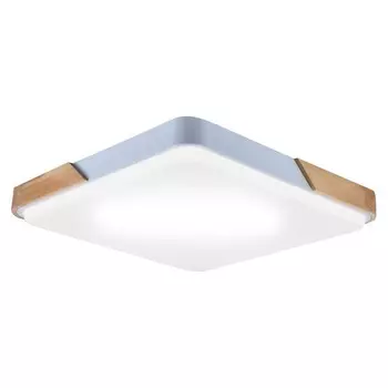 Потолочный светильник, 72Вт, LED, 51x51x4 см, цвет белый, дерево
