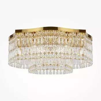 Светильник потолочный Maytoni DIA005CL-10G, 10хE14, 60Вт, 60х60х25 см, цвет золото