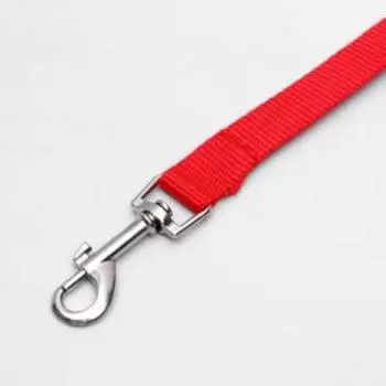 Поводок 120 х 2 см, полиэстер, красный