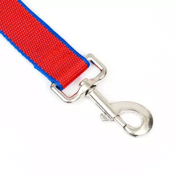 Поводок 5 м х 3 см, сине-красный