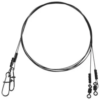 Поводок троллинговый титановый, диаметр 0.45 мм, тест 20 кг, 75 см, 2 шт.