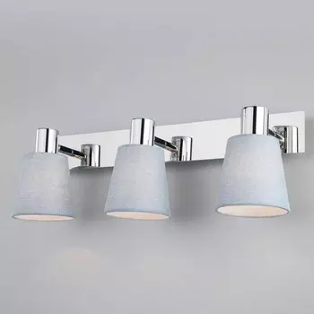 Поворотный, 40Вт, E14, 46x16x18 см, цвет хром, голубой
