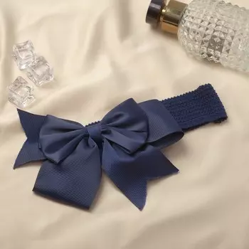 Повязка для волос "Выбражулька" классика, 16х3 см, синий