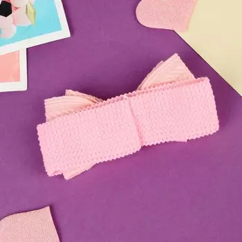 Повязка для волос «Выбражулька», бант узор, 163 см, розовая