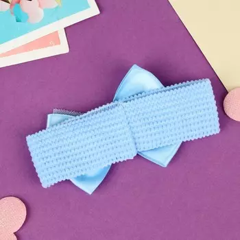 Повязка для волос «Выбражулька», бантик горох блеск, 163 см, голубая