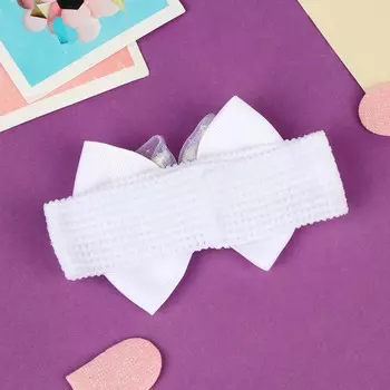 Повязка для волос «Выбражулька», блеск звёзды, 163 см, белая