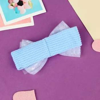 Повязка для волос «Выбражулька», прозрачный бант звёзды, 163 см, голубая