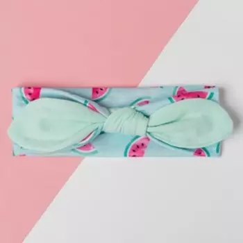 Повязка на голову для девочки «Крошка Я. Арбузик», размер 46-48, бирюзовая