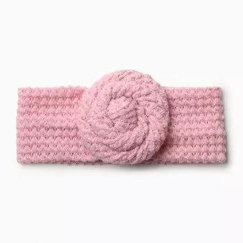 Повязка на голову для девочки «Крошка Я. Бантик», размер 46-48, розовая