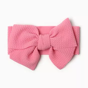 Повязка на голову «Крошка Я. Бантик», размер 46-48, розовая