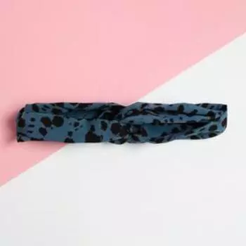 Повязка женская KAFTAN "Леопард" цв. синий, 20х5 см