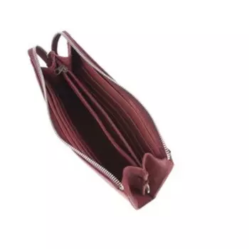 Пр953 Кошелек на молнии, отдел для карт(10)/монет/купюр, цвет бордовый шора 11х20х3см