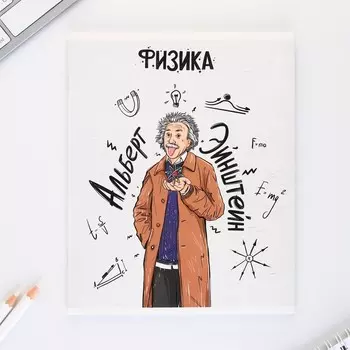 Тетрадь предметная 48 листов, А5, ИСТОРИЧЕСКИЕ ЛИЧНОСТИ, со справочными материалами «1 сентября: Физика», обложка мелованный картон 230 гр внутренний блок в клетку белизна 96%,блок №1.