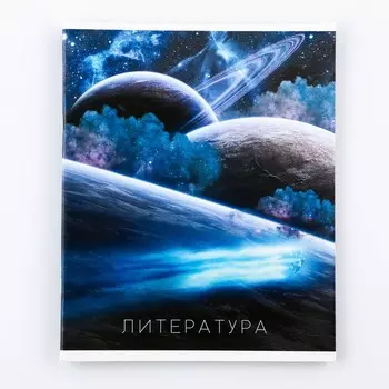 Тетрадь предметная 48 листов, А5, КОСМОС, со справочными материалами «1 сентября: Литература», обложка мелованный картон 230 гр., внутренний блок в линейку 80 гр., белизна до 80%, блок №2.