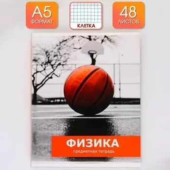 Тетрадь предметная 48 листов, А5, со справочными материалами «Физика», обложка мелованный картон 230 г внутренний блок в клетку