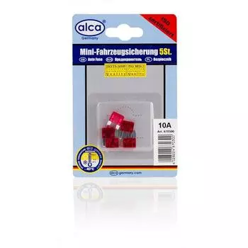 Предохранители флажковые мини 10А, 5 шт, ALCA
