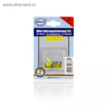 Предохранители флажковые мини 20А, 5 шт, ALCA