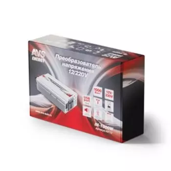Преобразователь напряжения автомобильный AVS 12/220 В, 1000 Вт