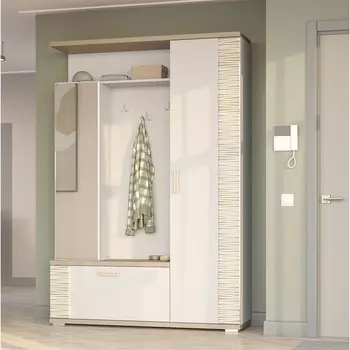 Прихожая «Агата», 14044022050 мм, цвет кашемир серый / капучино ю