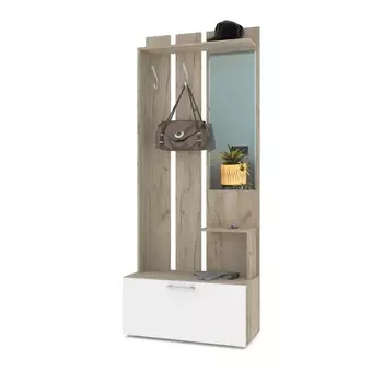 Прихожая Аврора, 800х380х1980 Серый дуб/Белый