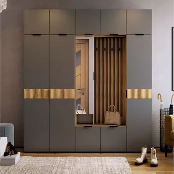 Прихожая «Бери К1», 20003502226 мм, цвет дуб крафт золотой/графит