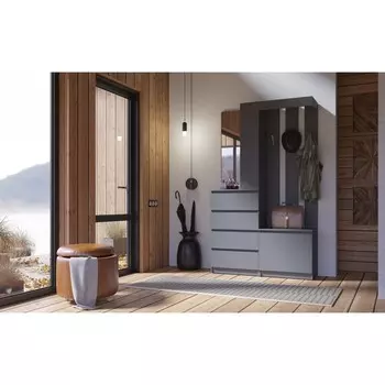 Прихожая «Челси», 12003782000 мм, зеркало, цвет графит