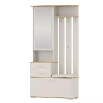 Прихожая «Домино», шкаф с вешалкой, 10003602020 мм, дуб крафт золотой / кашемир серый