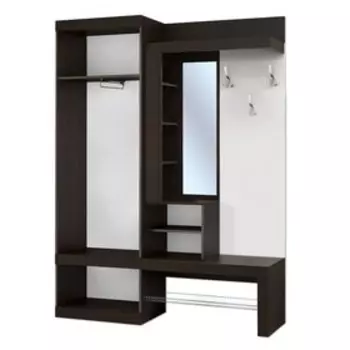 Прихожая «Дуэт», 15003802000 мм, цвет дуб венге/белый глянец