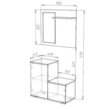 Прихожая Джейн 2, Дуб сонома