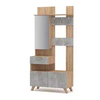 Прихожая Фарго, 988х436х2106, Дуб сонома/Бетон светлый