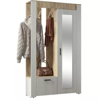 Прихожая Франк 1202х330х2000 крафт/ясень белый