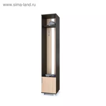 Прихожая Карина, 420x400x2100, Венге/дуб млечный