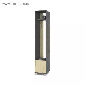 Прихожая Карина К72 400x420x2100 2 крючка Камень темный/дуб ирландский