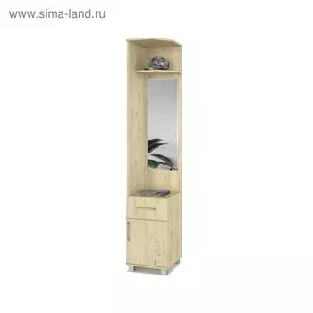 Прихожая Карина К81 с зеркалом угловая 400x420x2100 Дуб ирландский