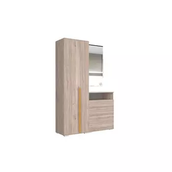 Прихожая «Лайк К3», 1320 420 2100 мм, цвет дуб мария / горчица