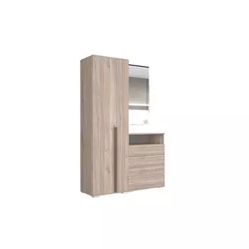 Прихожая «Лайк К3», 1320 420 2100 мм, цвет дуб мария / какао